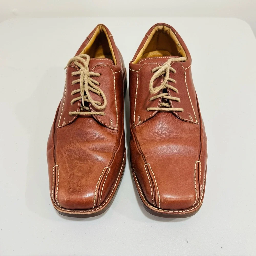 Sandro‎ Moscoloni Men’s Leather Brown Dress Shoes Square Toe Size 11D